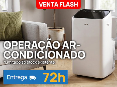 Ar condicionado portátil em promoção relâmpago na secção de casa e jardim